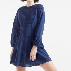 Outerknown Eliott aHawaiian‎ South Shore Navy Blue Mini Dres 100% Organic Cotton